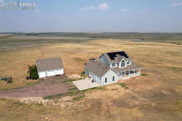 bird's eye view featuring a rural view