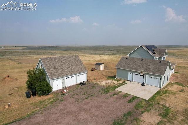 bird's eye view featuring a rural view
