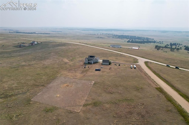 aerial view with a rural view