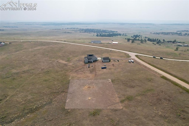 aerial view with a rural view