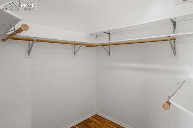 spacious closet featuring hardwood / wood-style floors