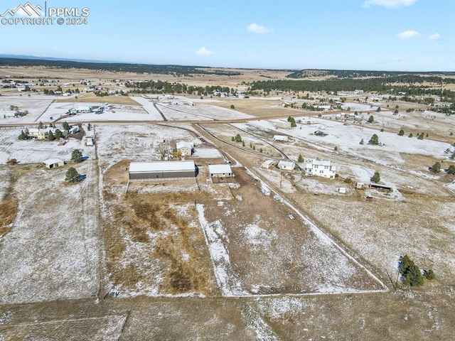 aerial view featuring a rural view