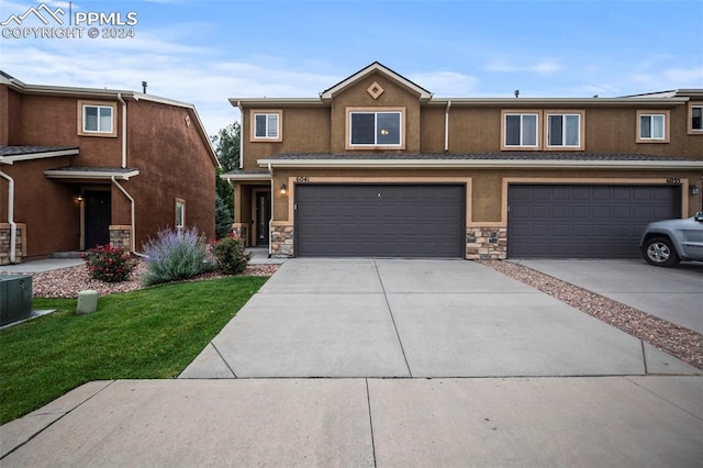 view of property featuring a garage