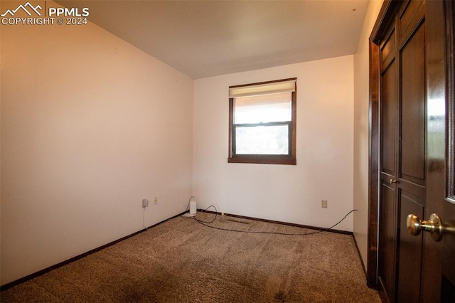 unfurnished room with carpet