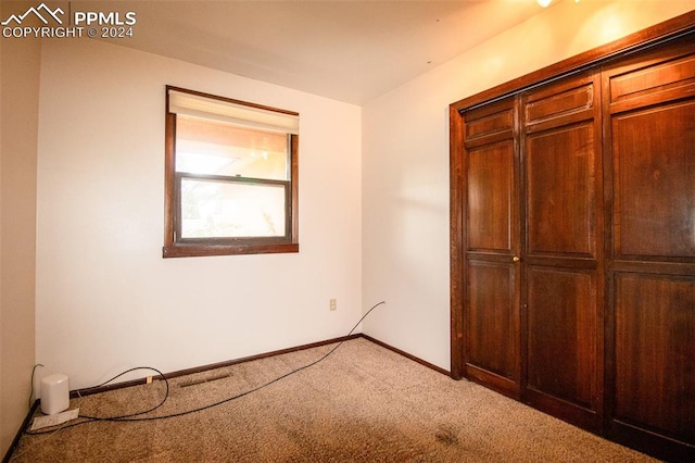 unfurnished bedroom featuring carpet floors