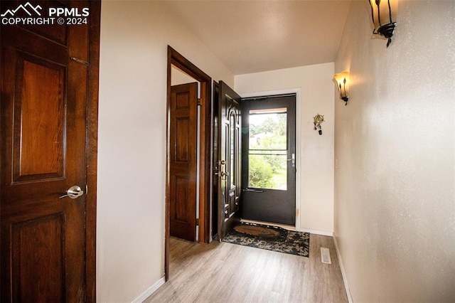 entryway featuring light hardwood / wood-style flooring