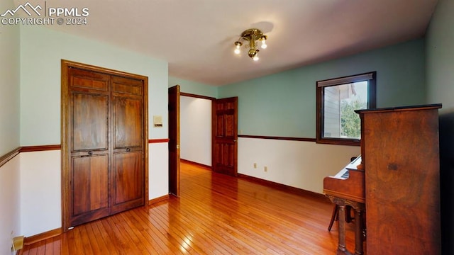 unfurnished bedroom featuring light hardwood / wood-style floors