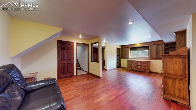 living room featuring hardwood / wood-style flooring