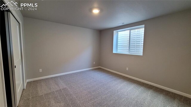 spare room with carpet floors