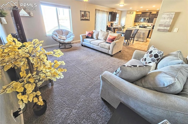 view of carpeted living room