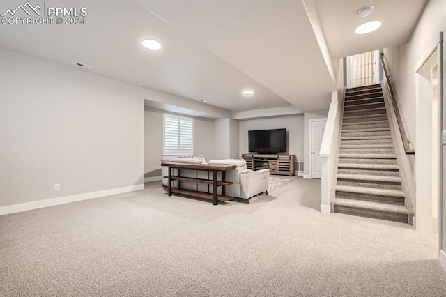 view of carpeted living room