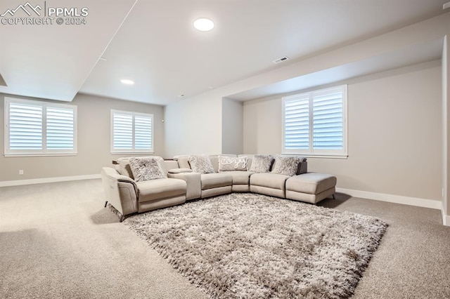 view of carpeted living room