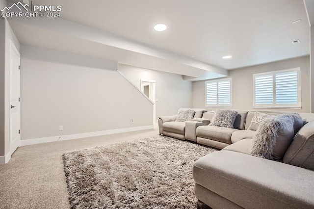 view of carpeted living room