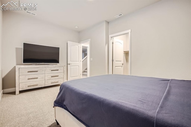 view of carpeted bedroom