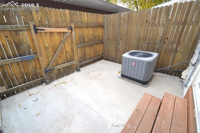 view of patio with central AC unit