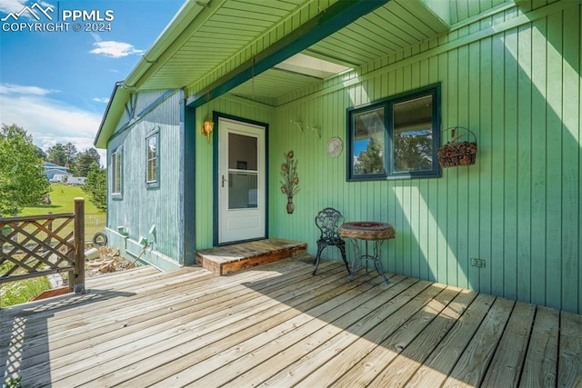 view of wooden deck