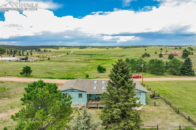 bird's eye view featuring a rural view