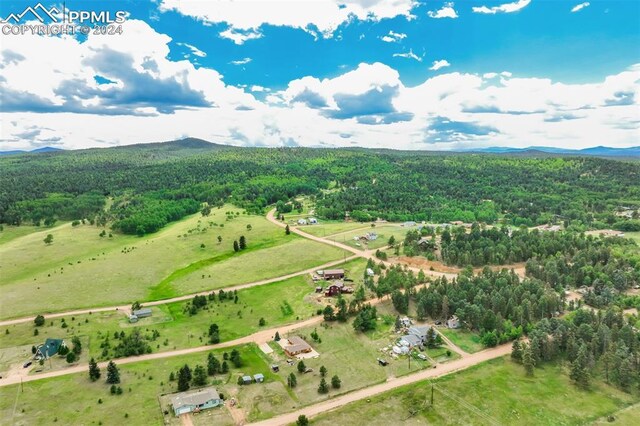 drone / aerial view with a rural view