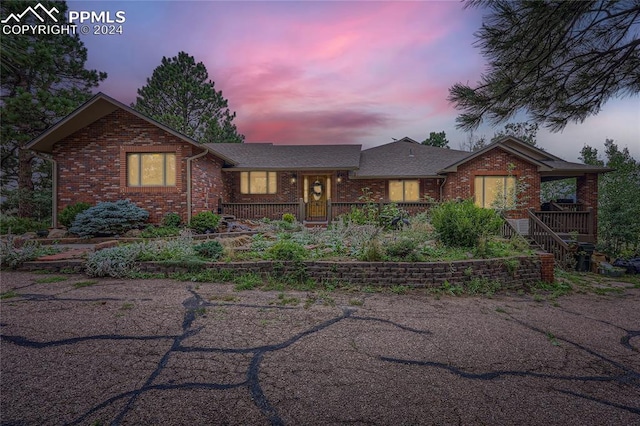 view of ranch-style home