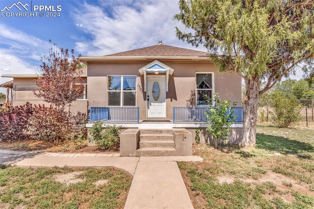 view of front of home with a porch