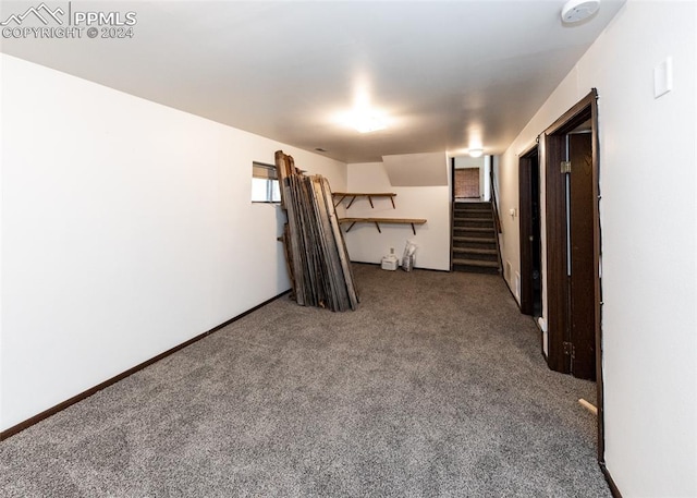 unfurnished bedroom with carpet flooring