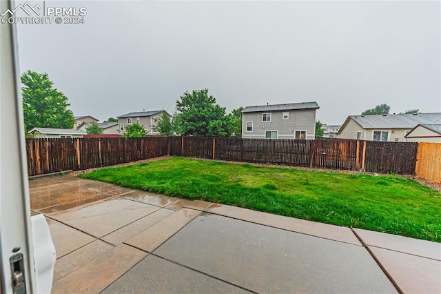 view of yard featuring a patio