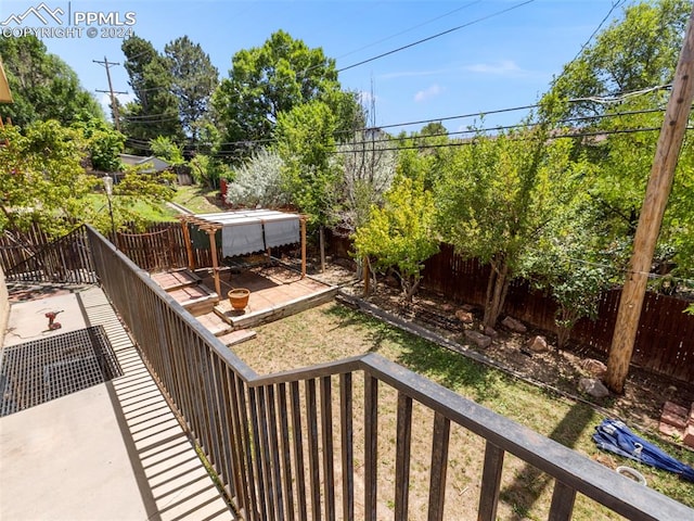 balcony featuring a patio