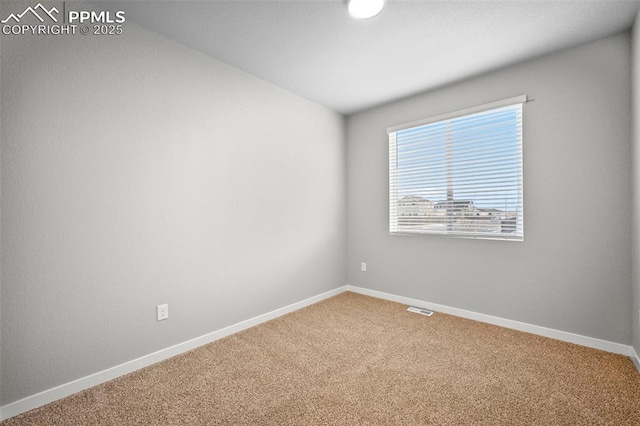 view of carpeted empty room