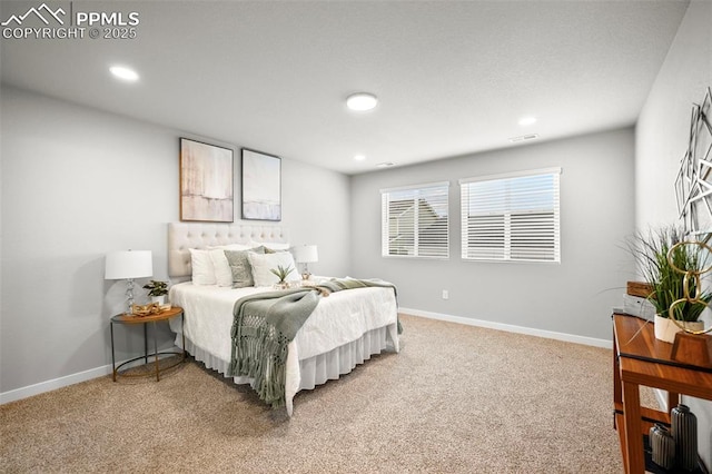 view of carpeted bedroom