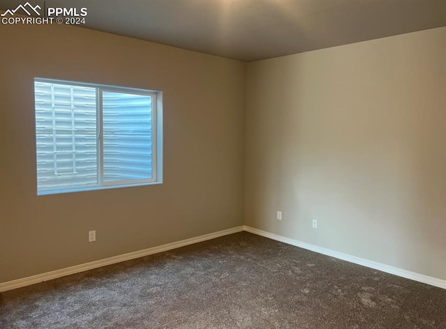 unfurnished room featuring carpet