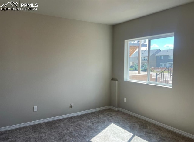 view of carpeted spare room