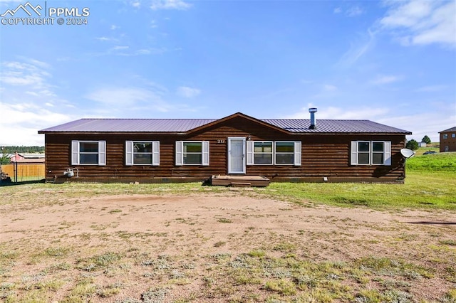 view of log-style house