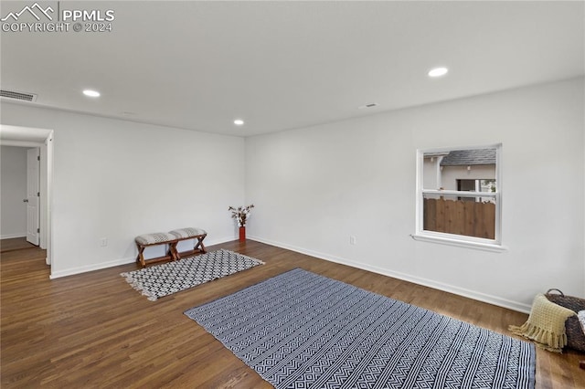 interior space featuring dark wood-type flooring