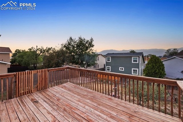 view of deck at dusk