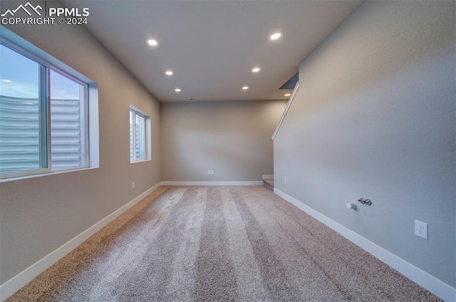 view of carpeted spare room