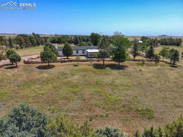 bird's eye view featuring a rural view