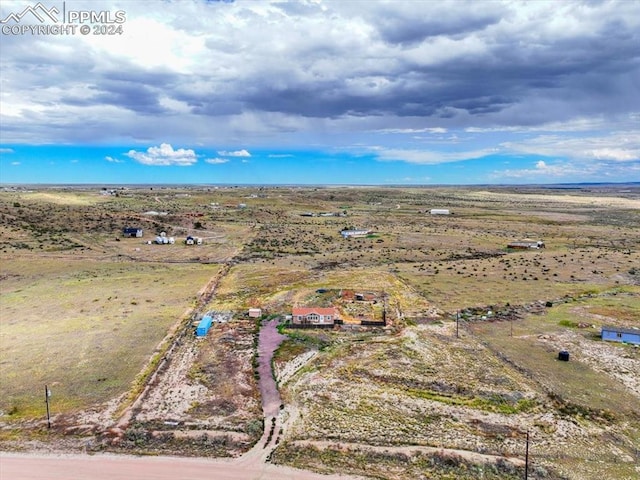 bird's eye view with a rural view