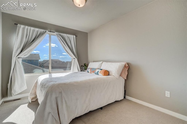 bedroom with carpet floors