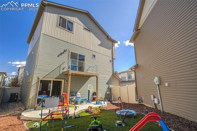 rear view of property with a patio