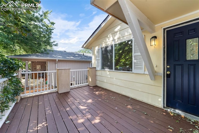 view of wooden deck