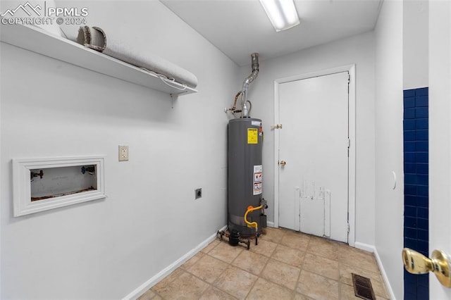 interior space with water heater