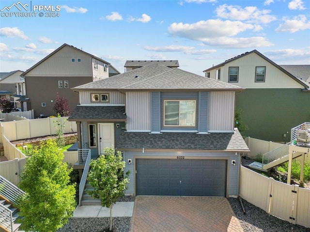 view of front of home featuring a garage