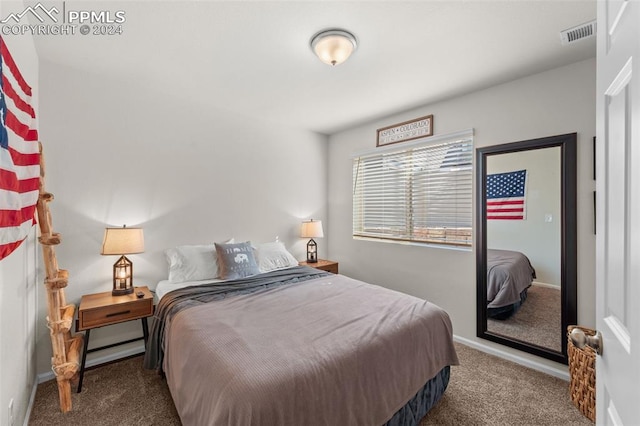 bedroom with carpet floors