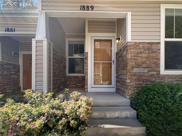 view of doorway to property