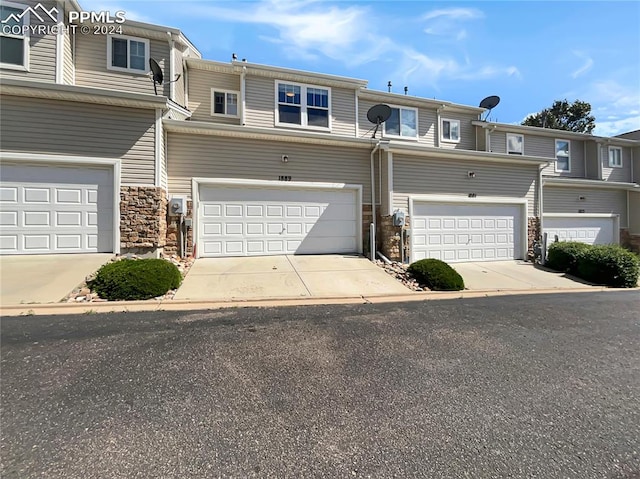 view of property with a garage