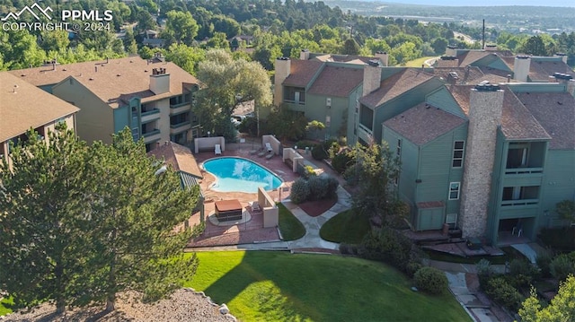 140 W Rockrimmon Blvd Unit 204, Colorado Springs, CO 80919 - birds eye view of property featuring a residential view