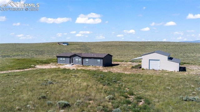 drone / aerial view featuring a rural view