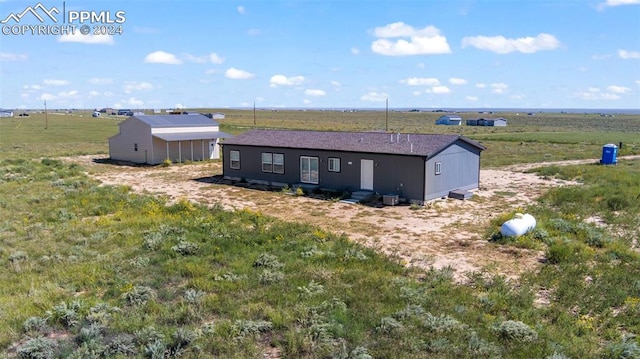 drone / aerial view featuring a rural view