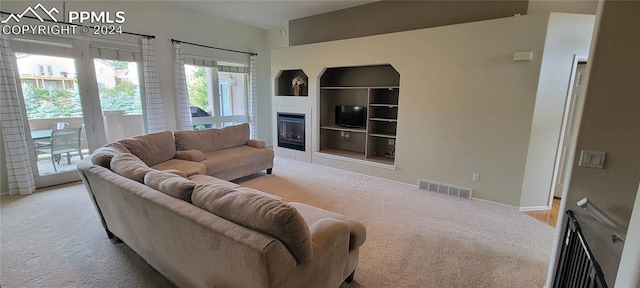 view of carpeted living room