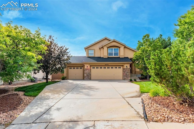 view of property featuring a garage